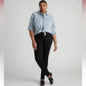 Universal Standard Seine Mid Rise Skinny Jeans Black Size 8 New With Tags